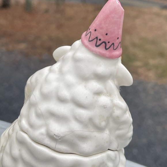 Pair of Vintage Tom Hatton Figural Ceramic Sugar & Creamer Set Sheep Lambs Cute! - Picture 10 of 16